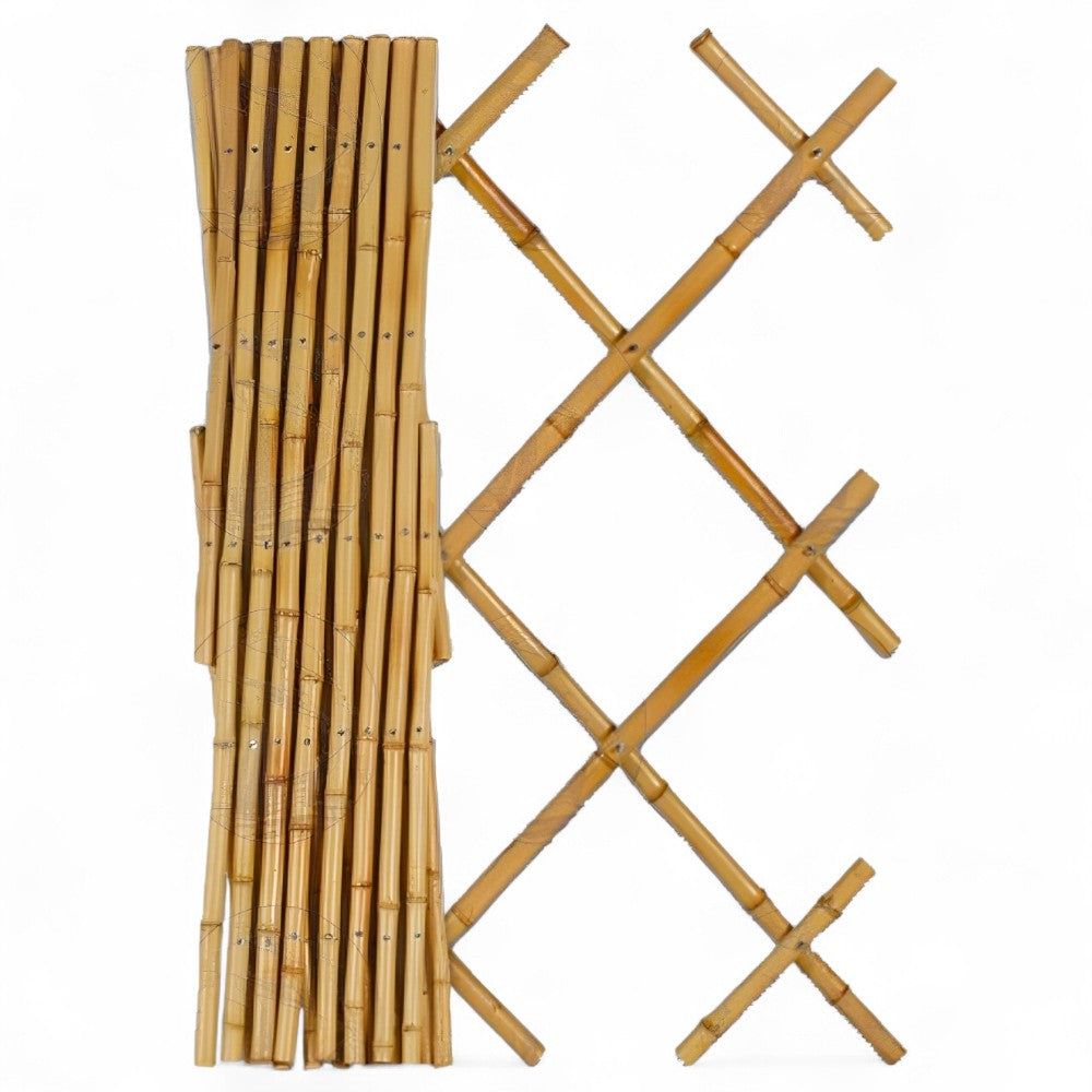 Traliccio in canne di bamboo estensibile per terrazze e balconi