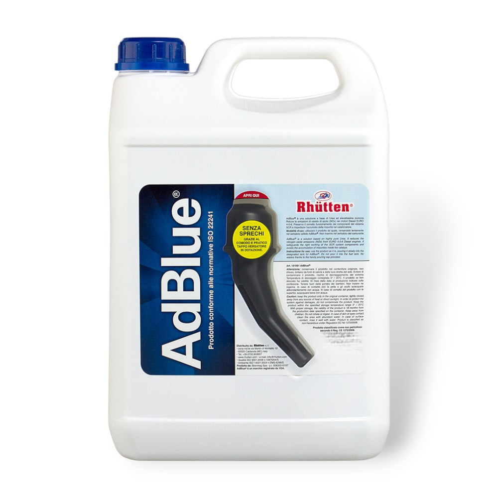 Additif AdBlue pour voitures en réservoir de 10 litres avec bouchon tube verseur Rhutten