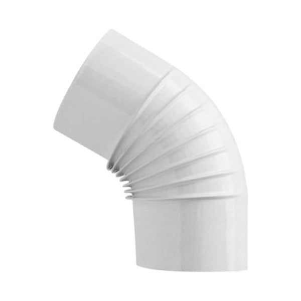 Coude émaillé 45° 'classique' ø 80 mm - col. blanc