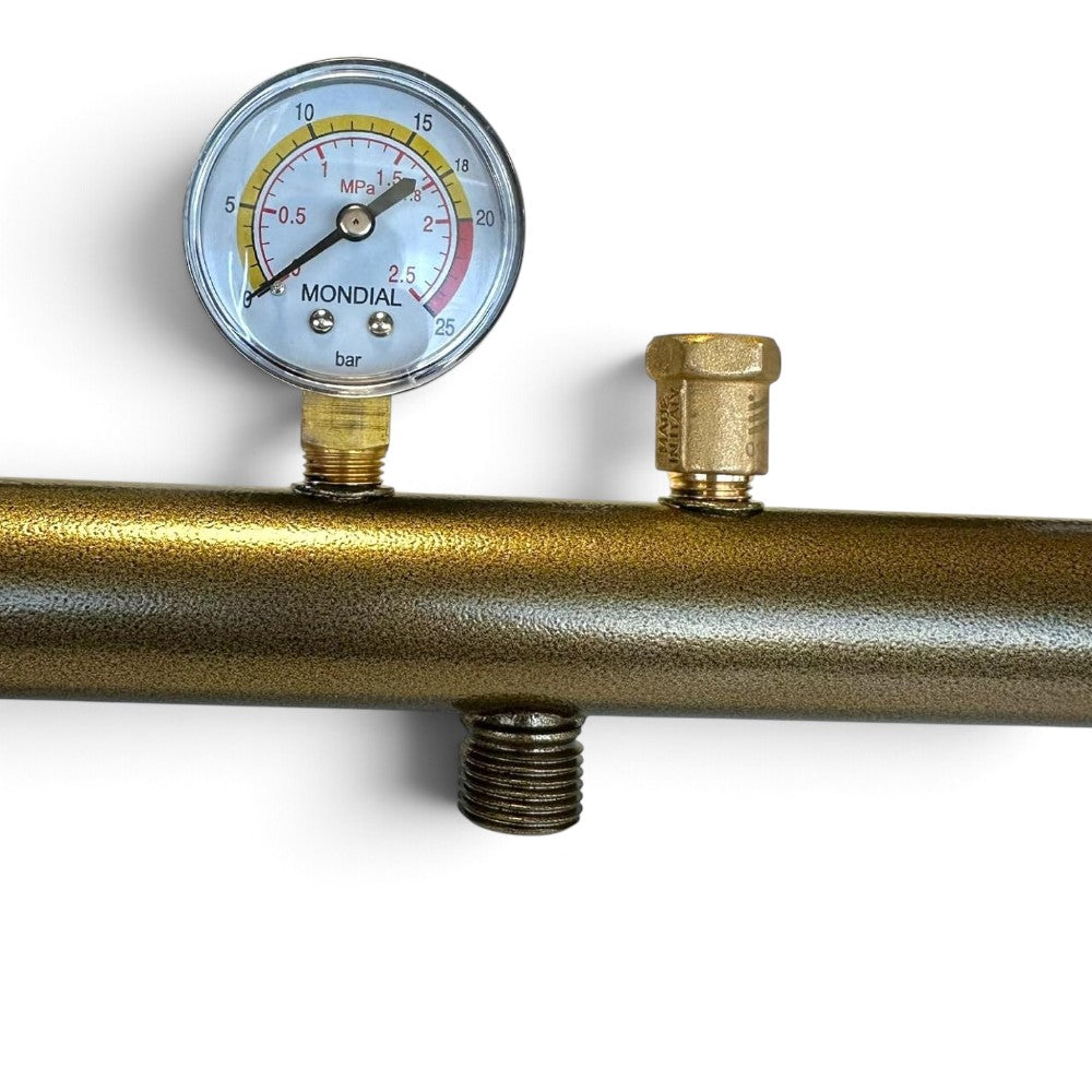 Centralina con regolatore due attacchi senza flessibili per impianti a gas 4 kg/h