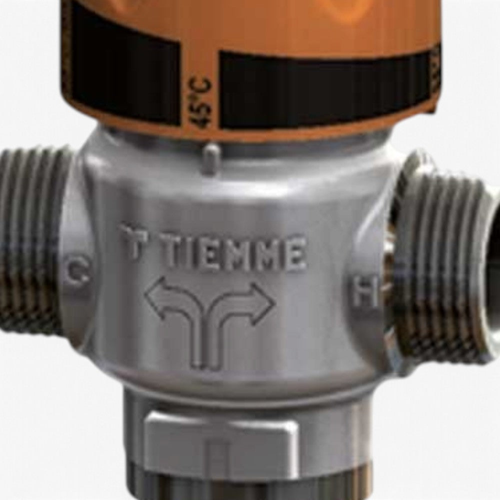Miscelatore termostatico solare 1 pollice per acqua calda temperatura regolabile ottone resistente