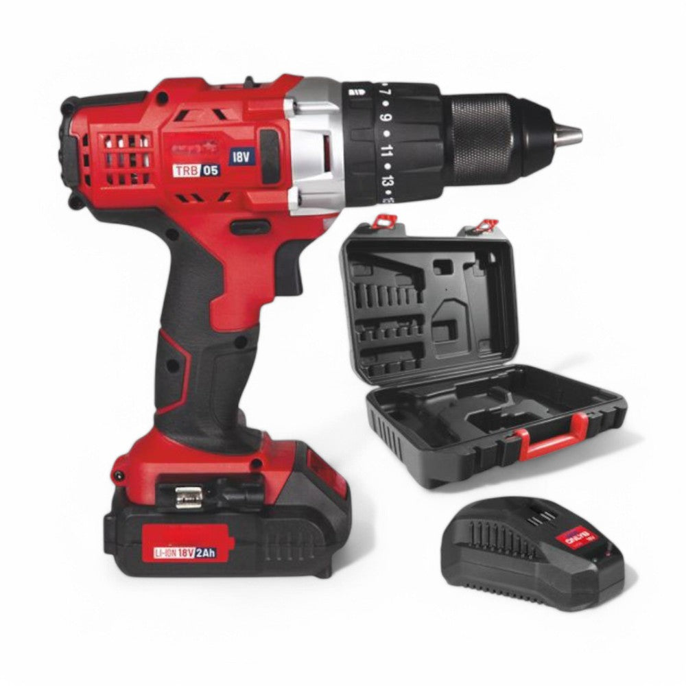 Perceuse-visseuse sans fil au lithium 18V 2Ah Percussion Trb05 uniquement1