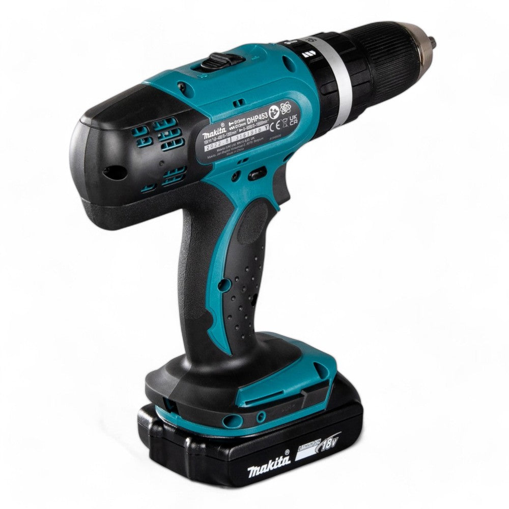 Tournevis perceuse à percussion 2 vitesses 2 Batt. Lithium 18V 1,5Ah (Hp457Dwe) - 2 batteries "LI-ION" de 1,5Ah