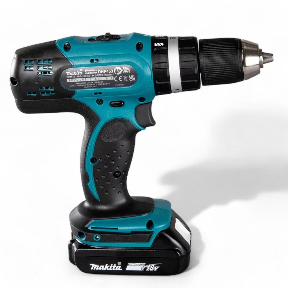 Tournevis perceuse à percussion 2 vitesses 2 Batt. Lithium 18V 1,5Ah (Hp457Dwe) - 2 batteries "LI-ION" de 1,5Ah