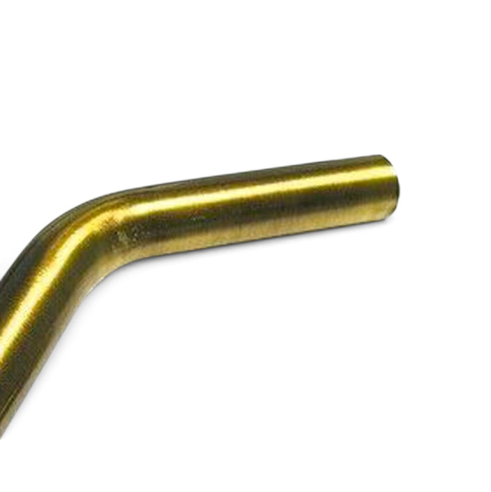 Tubo a 45 gradi per cassetta alta bronzato con rosone integrato diametro 30 mm
