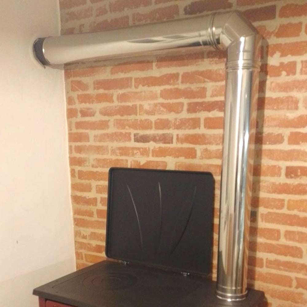 Tube simple paroi en acier inoxydable Aisi 304, épaisseur 0,5 mm, 100 cm - ø 80 mm