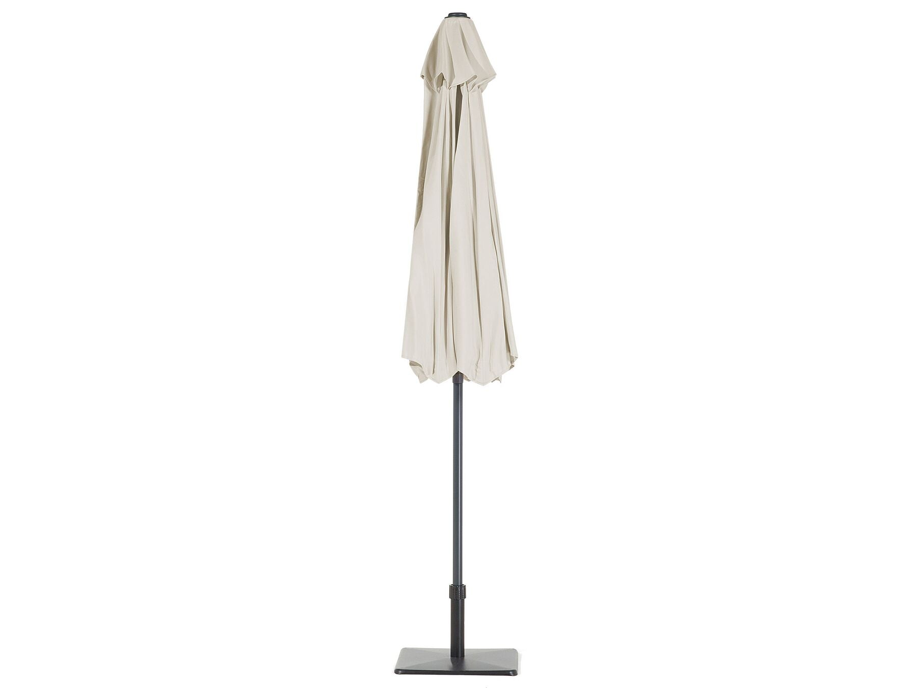 Ombrellone palo centrale da giardino in alluminio Ø 270 cm Beige