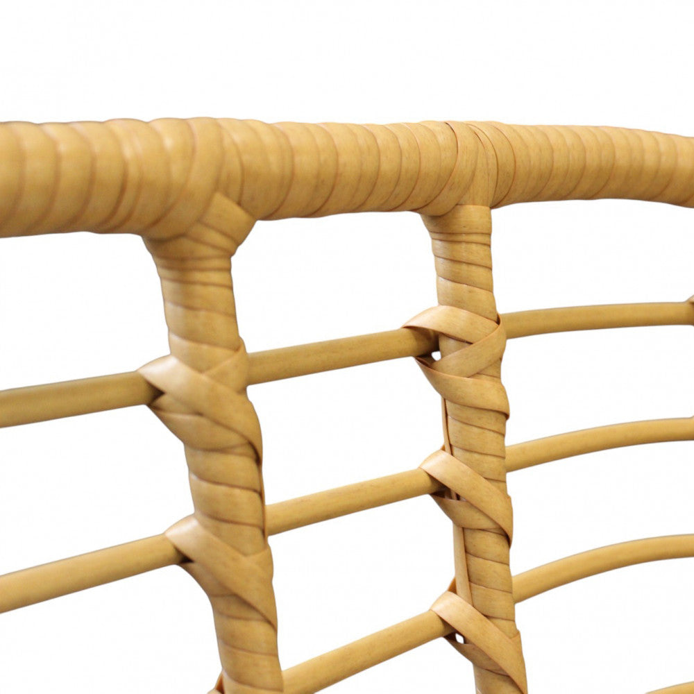 Dondolo un posto singolo struttura in metallo circolare con cuscino 105x156x105 cm Gleces