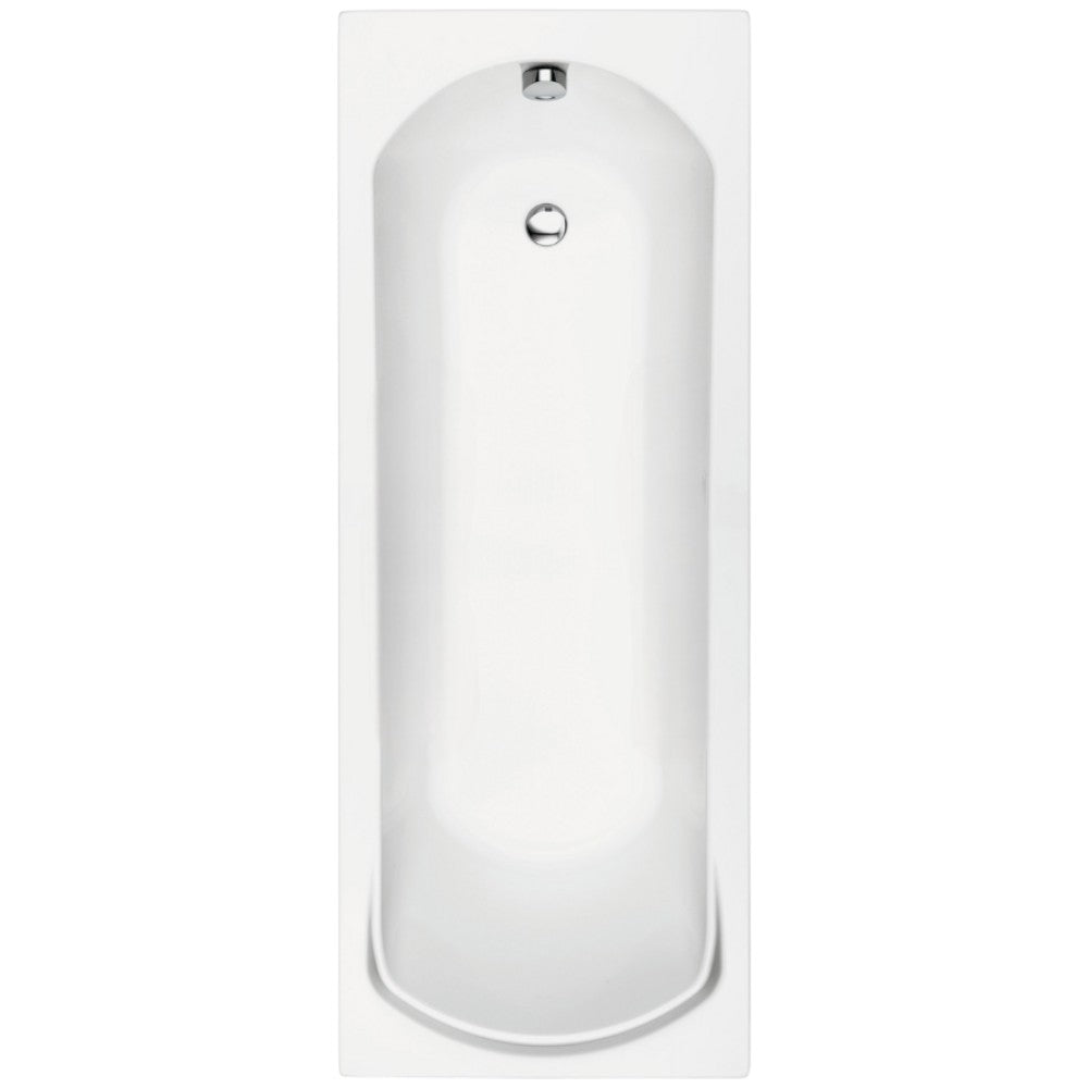 Vasca da bagno rettangolare solo guscio in acrilico bianco