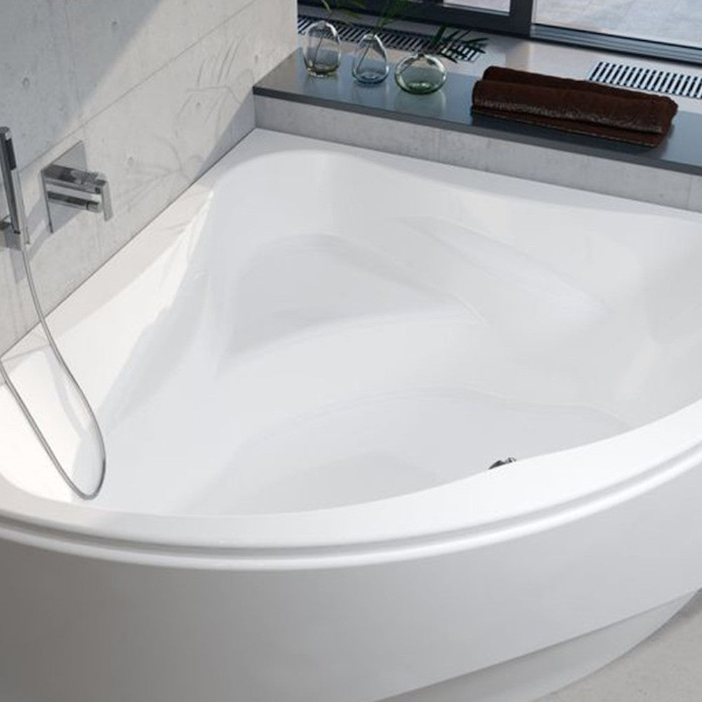 Vasca da bagno angolare solo guscio in acrilico bianco 140x140 Cm