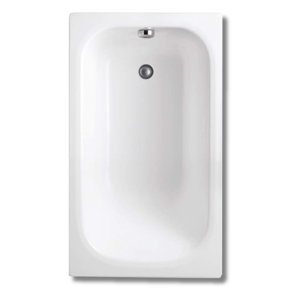 Vasca da bagno rettangolare da incasso solo guscio in acrilico bianco 120x70 Cm
