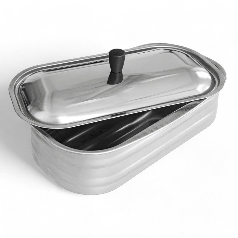 Cuve en acier inoxydable avec couvercle pour cuisinières à bois - Acier inoxydable 3,5