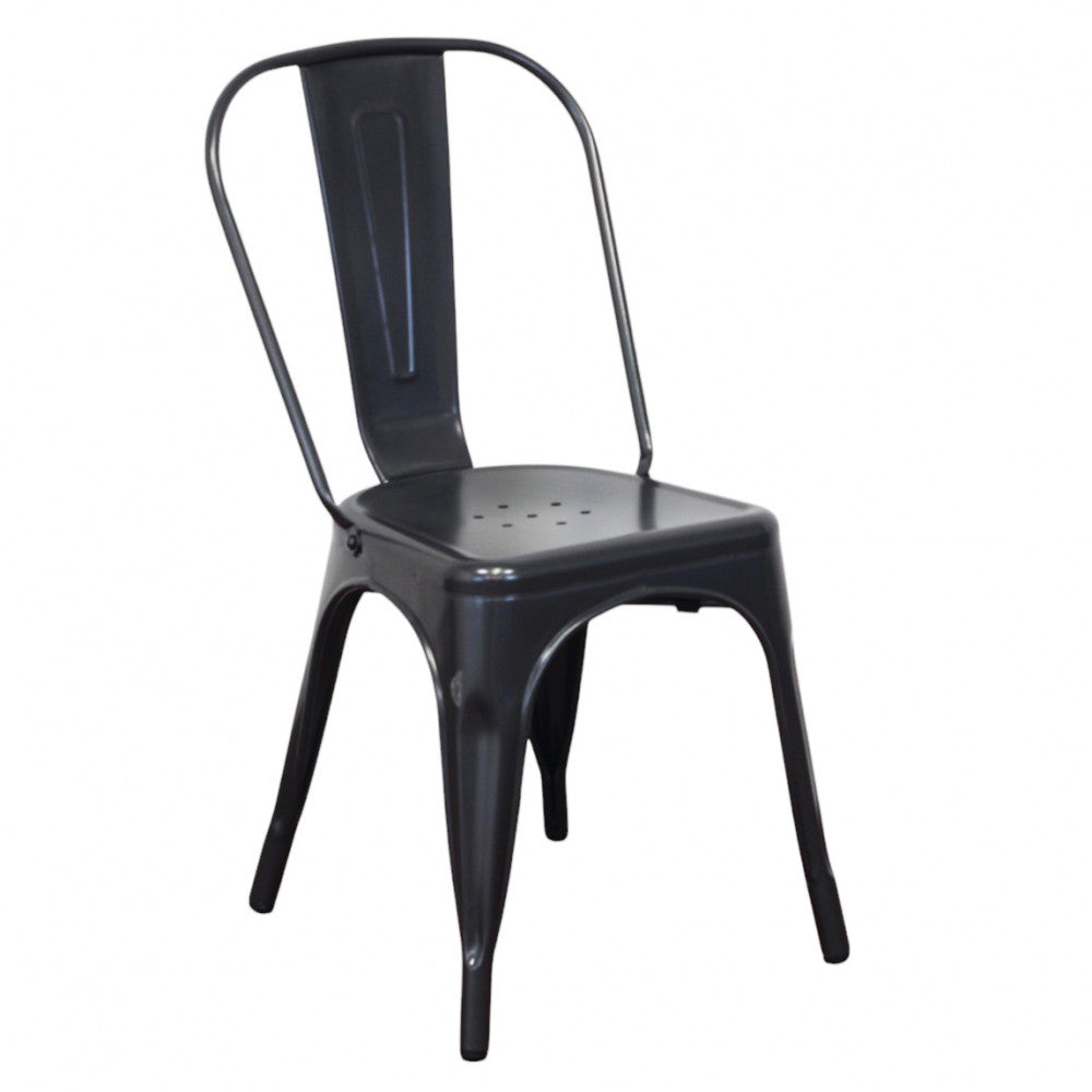 Sedia da interno in metallo resistente 35x45xH85 cm con design ergonomico Lola