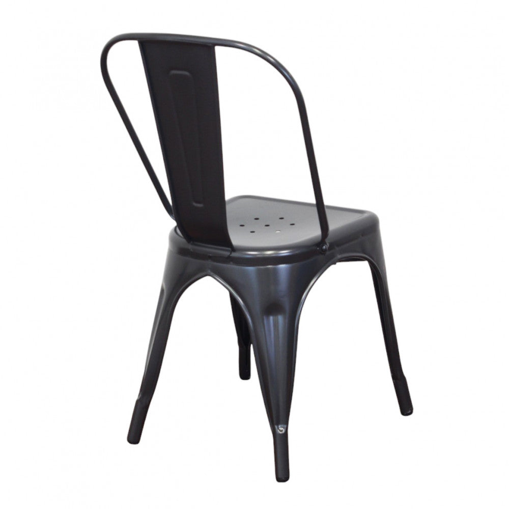 Sedia da interno in metallo resistente 35x45xH85 cm con design ergonomico Lola