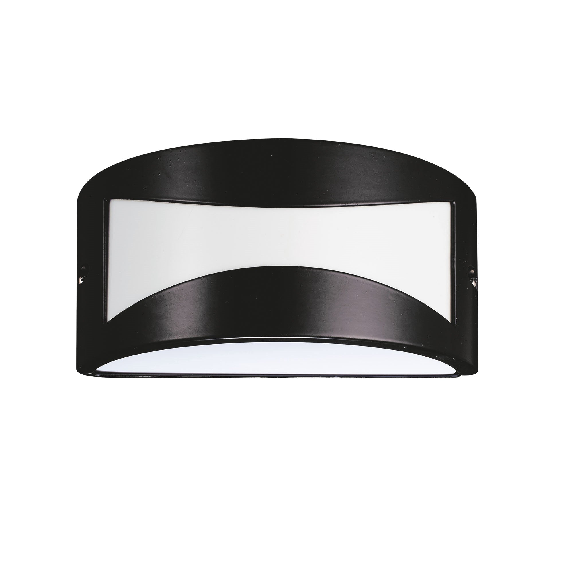 Plafoniera Applique nera da esterno in alluminio Medusa mezzaluna 25x13xH12 cm