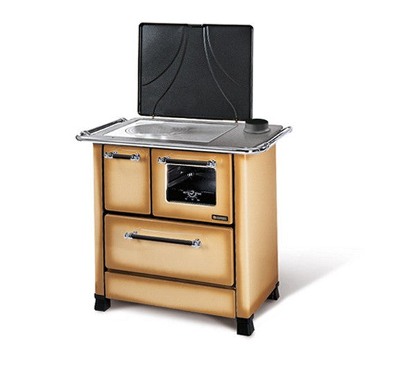 Stufa e Cucina a legna con forno in acciaio porcellanato Romantica 4,5