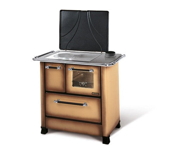 Stufa e Cucina a legna con forno in acciaio porcellanato Romantica 4,5