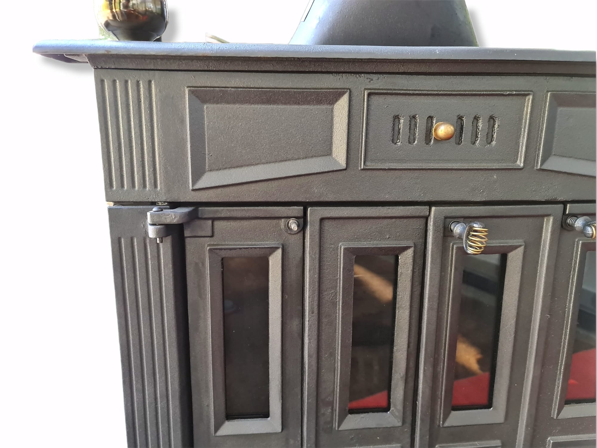 Stufa camino a Legna in ghisa 13 kW con ante e braciere Parlor Franklin