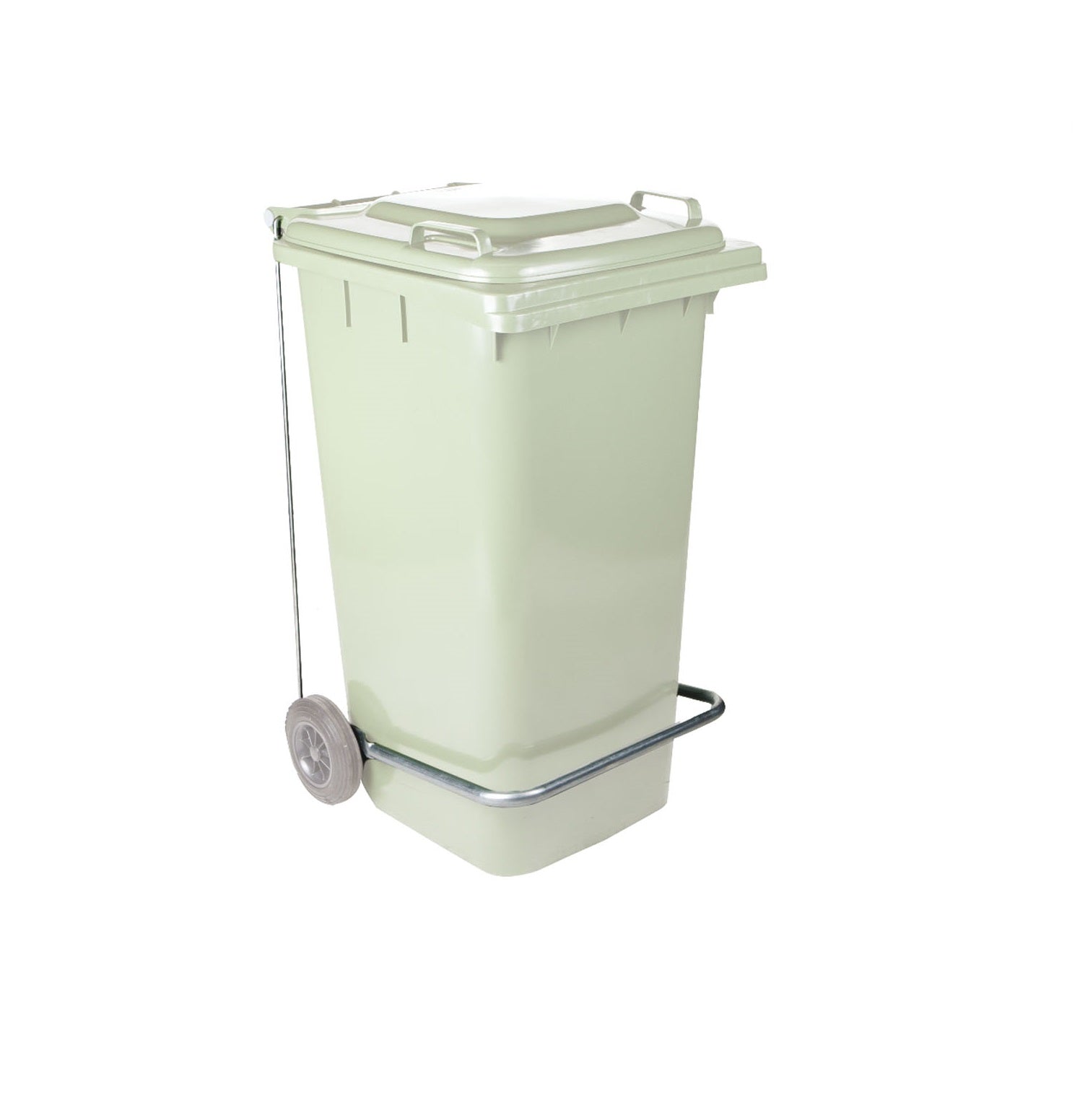 Pedale per bidoni quadri con ruote per rifiuti