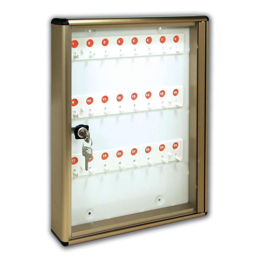 Bacheca in alluminio porta chiavi 24 ganci L30xP5xh40cm ufficio condominio