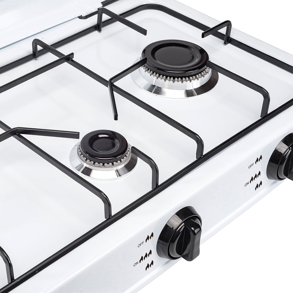 Fornello cucinino portatile BB gas GPL a 3 fuochi in acciaio Niklas