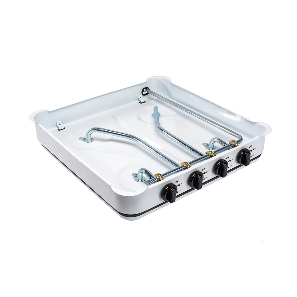 Fornello BB gas cucinino 4 fuochi struttura in acciaio da campeggio Niklas