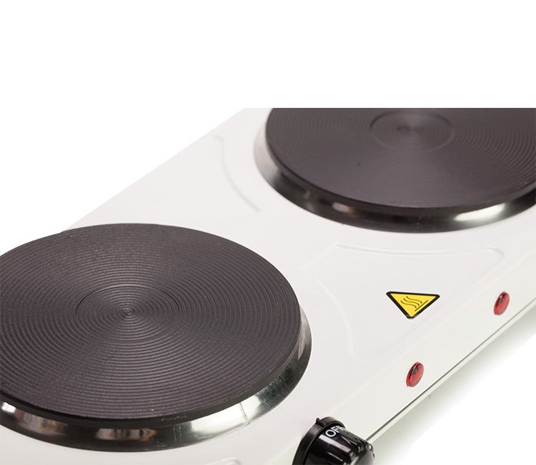 Fornello cucinino elettrico portatile doppio  2500W 2 piastre in ghisa 185mm e 150mm Niklas