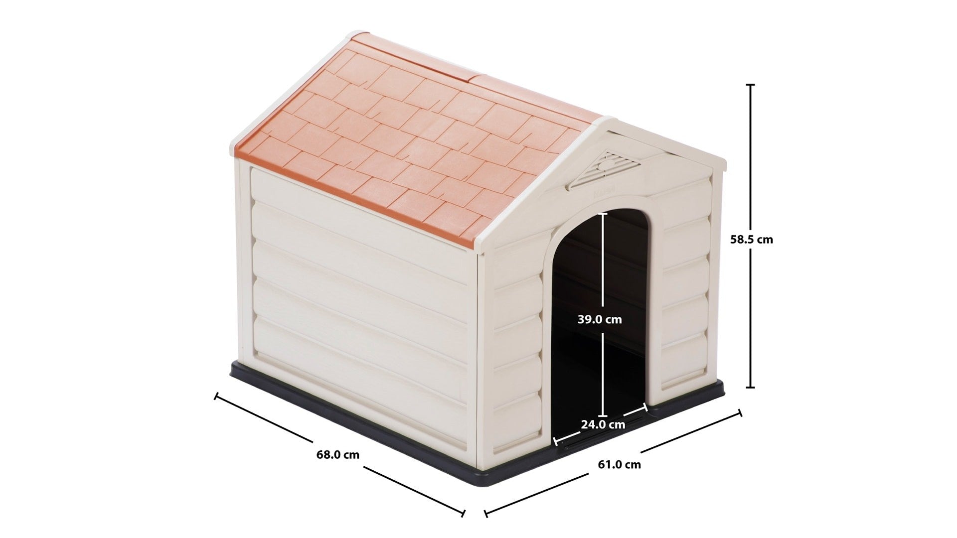 Cuccia per cani taglia media in resina 60x68x58 cm Puppy