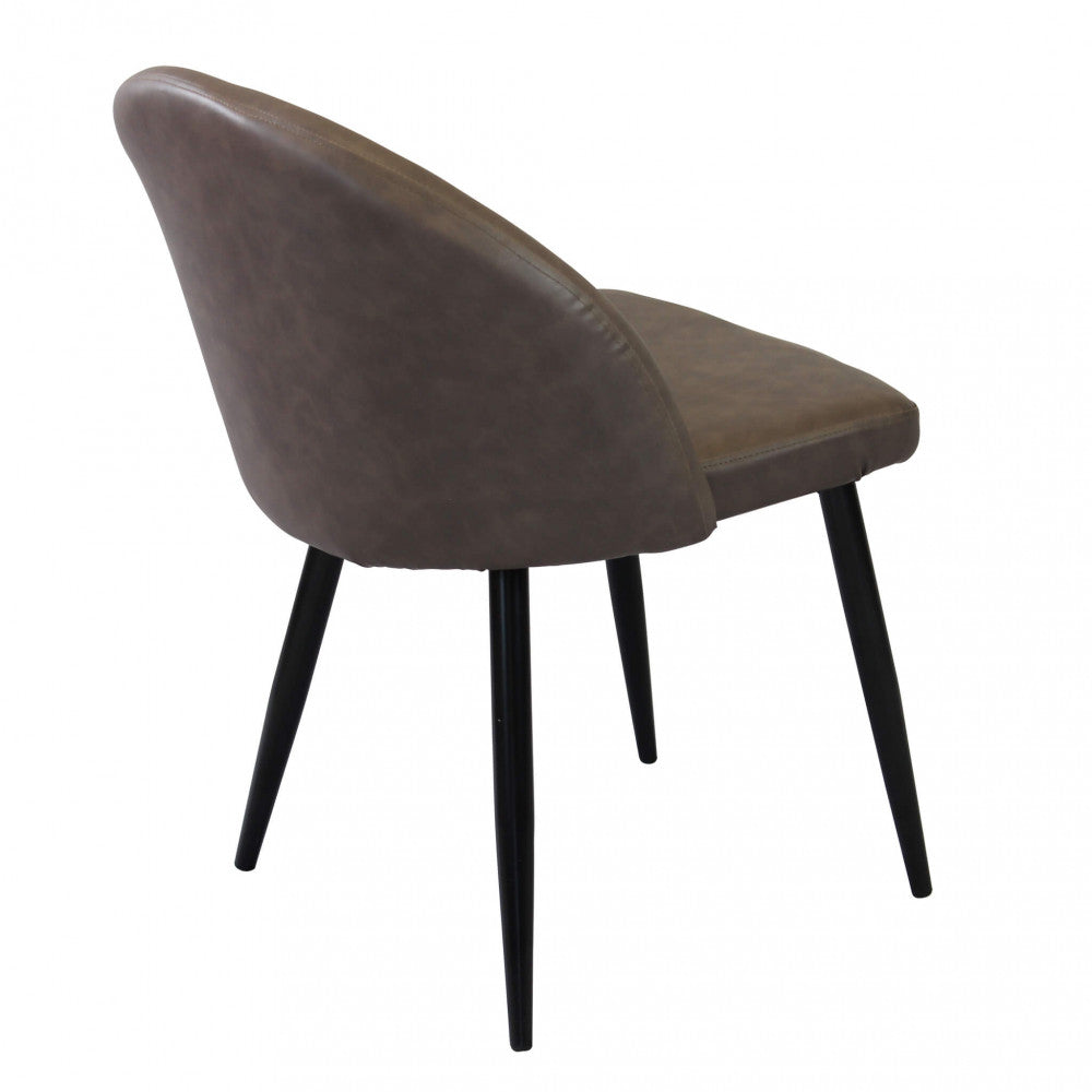 Sedia poltrona da interno con struttura in metallo e seduta morbida rivestita in ecopelle Call Me Large