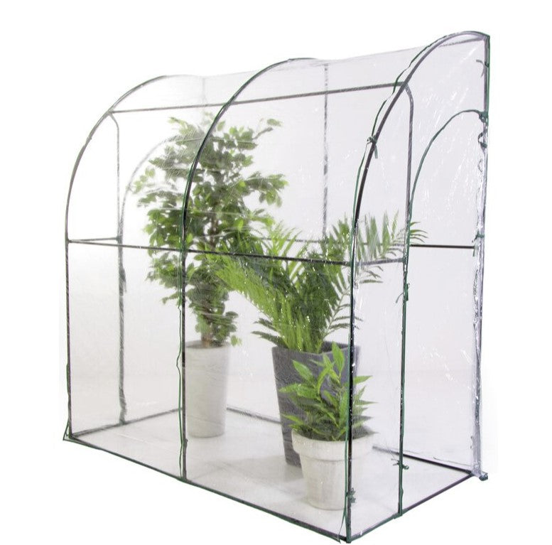 Serra da giardino a parete in pvc 100x200x215 cm