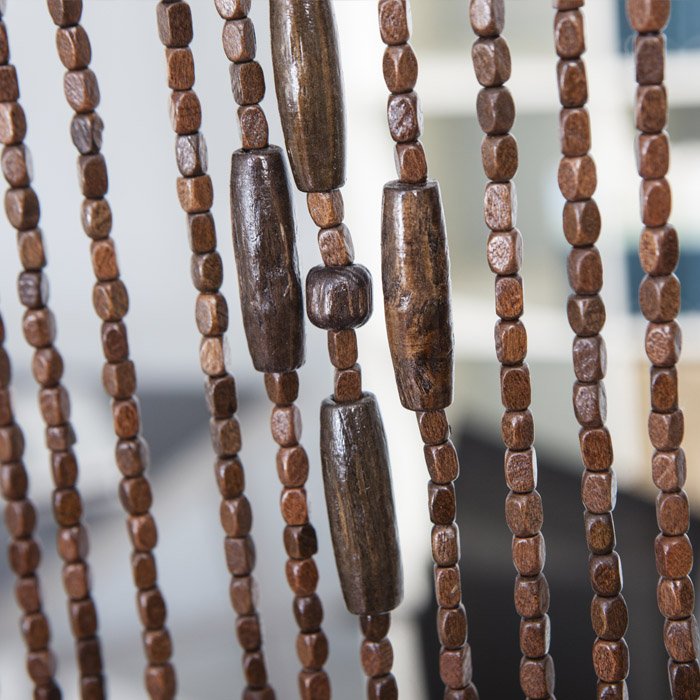 Tenda per porta in corallini di legno antimosche modello Etniche Africa