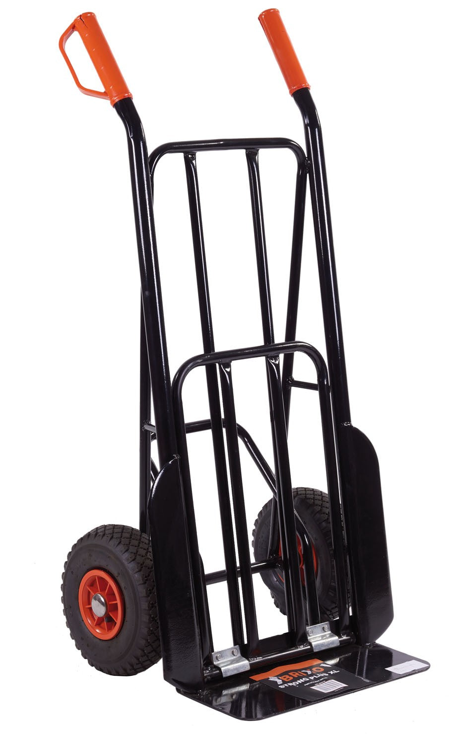 Carrello 2 ruote portapacchi con pedana richiudibile in acciaio 200 kg Brixo Strong Plus XL