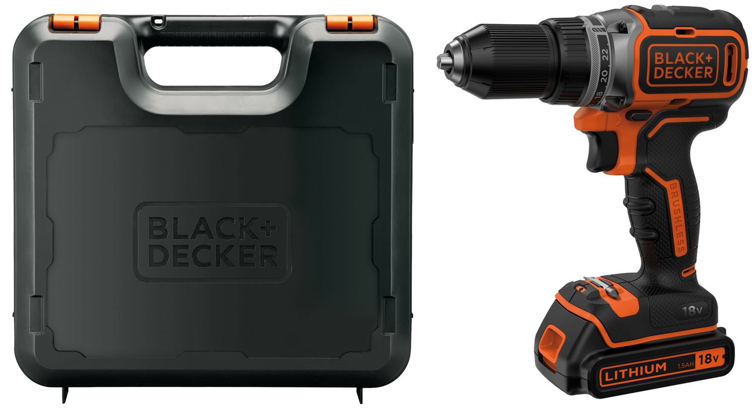 Trapano Avvitatore Brushless 18V in valigetta BLACK+DECKER BL186K