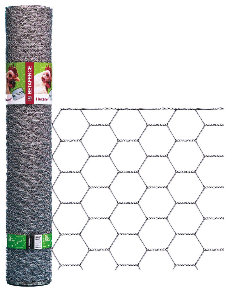 Rete per recinzioni animali filo a tripla torsione con tripla zincatura maglia esagonale 50 mm Rotolo 50 mt