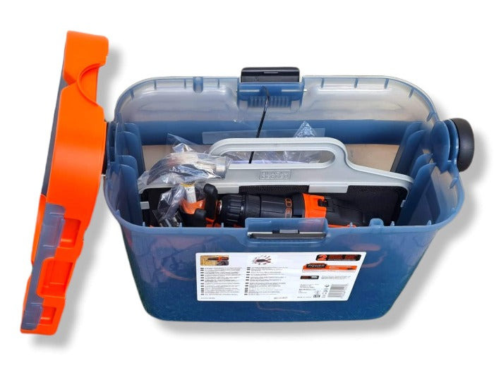 Kit Fai Da Te con Trapano 18V Cassetta portautensili Accessori e attrezzi manuali Black+Decker BCKSB 05