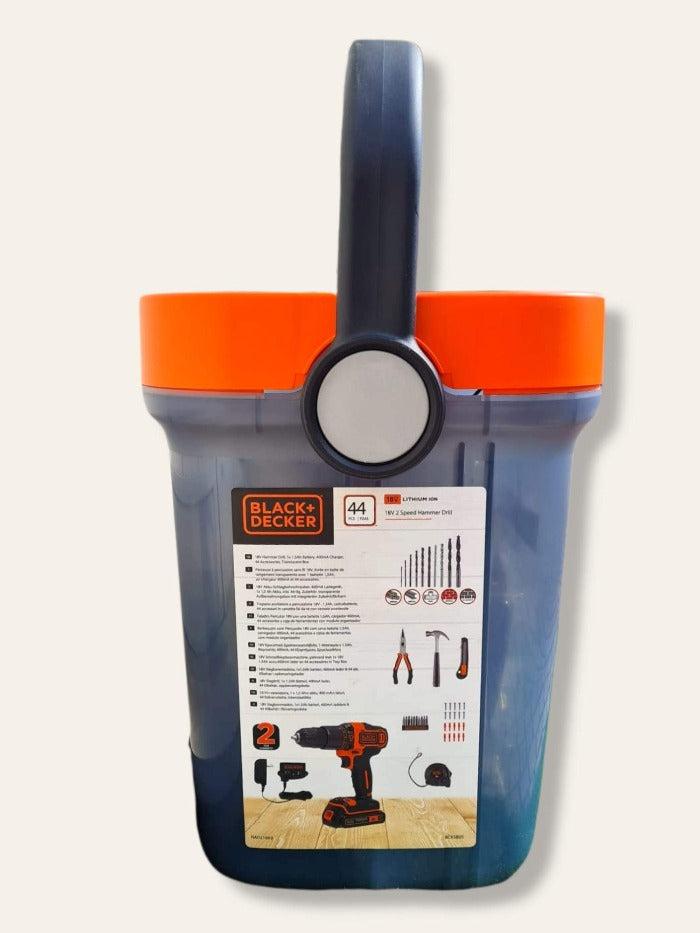 Kit Fai Da Te con Trapano 18V Cassetta portautensili Accessori e attrezzi manuali Black+Decker BCKSB 05