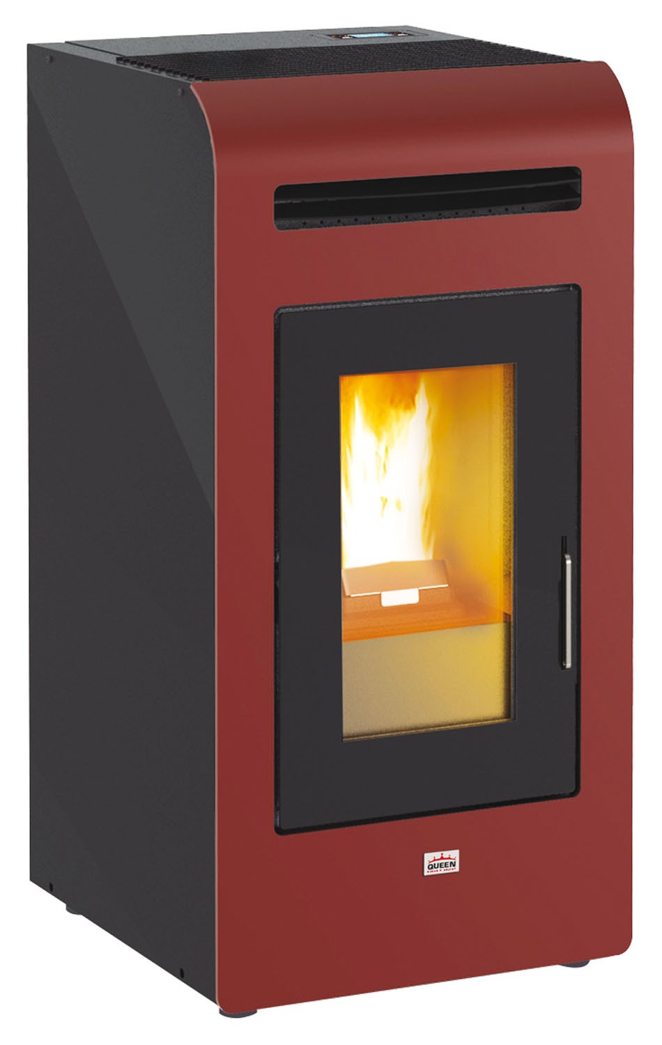 Stufa a pellet 12,2 kW Queen Plus HE 14 Bordeaux