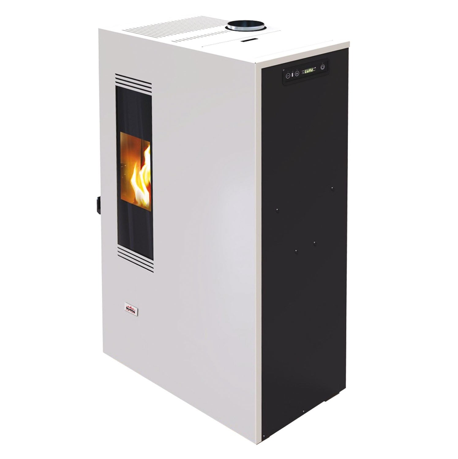 Stufa a pellet moderna compatta con struttura in acciaio 4,9 kW Queen Mini 5S