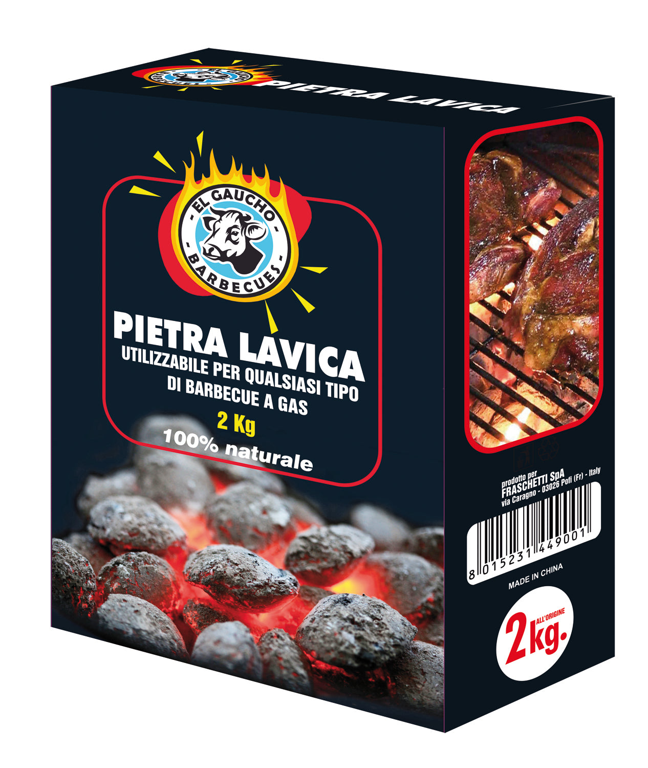 Pietra lavica roccia lavica per barbecue a gas 2 Kg