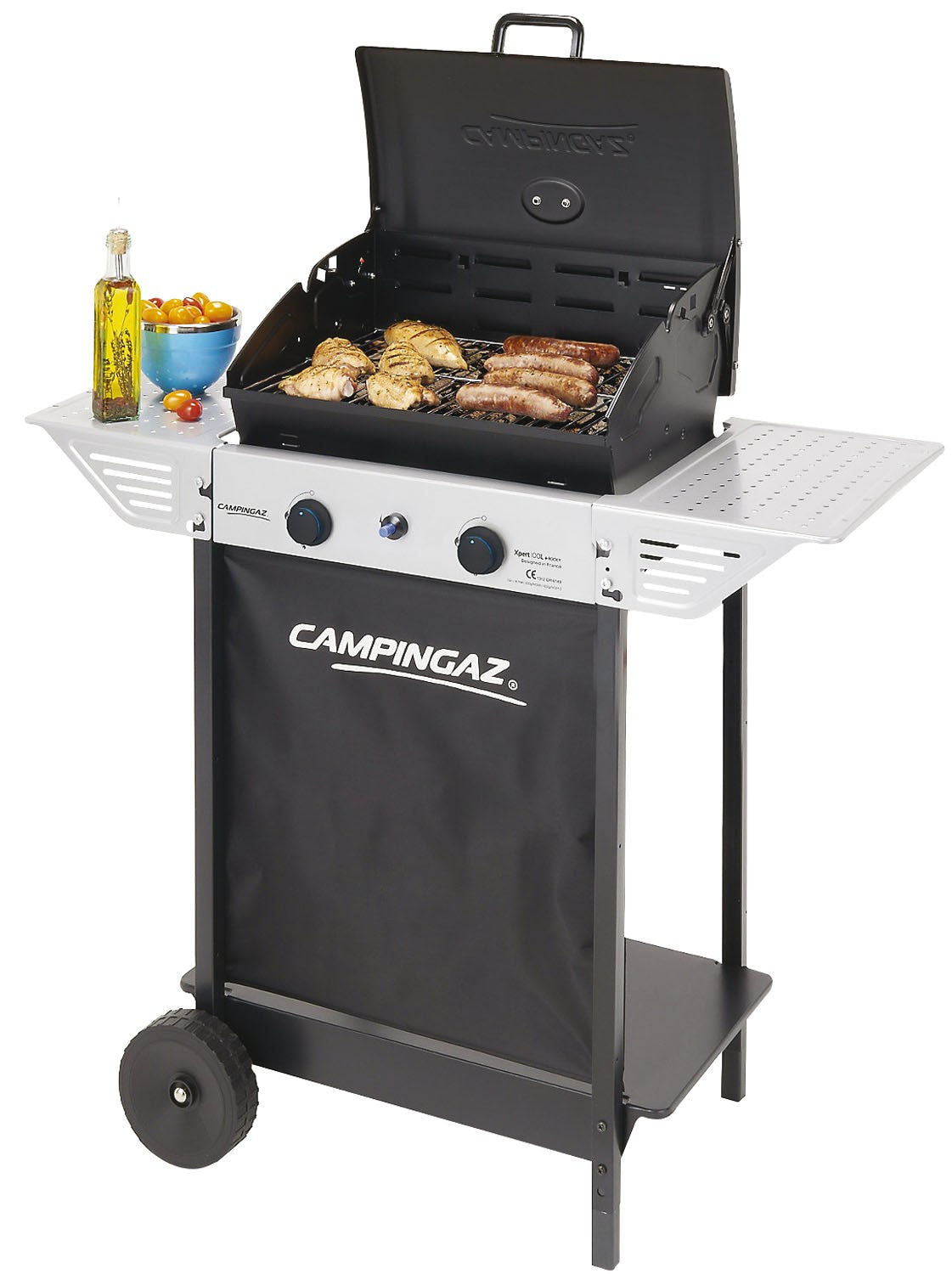 Barbecue a gas con due bruciatori e mensole laterali Campingaz XPERT 100 L Plus Rocky