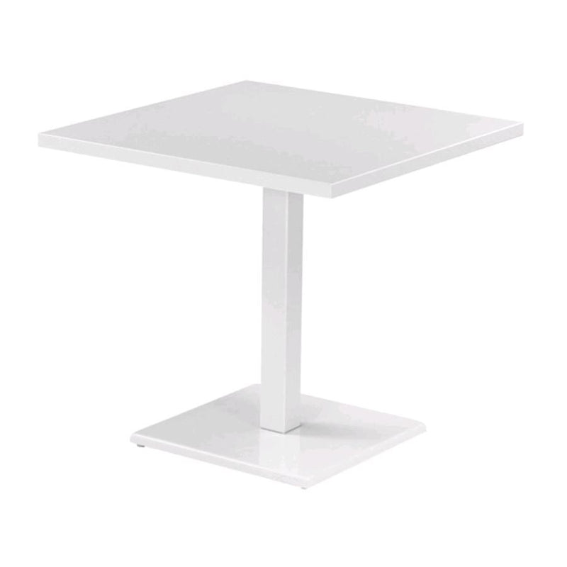 Tavolo a colonna quadrato 70x70 cm da esterno bar e pub in alluminio R