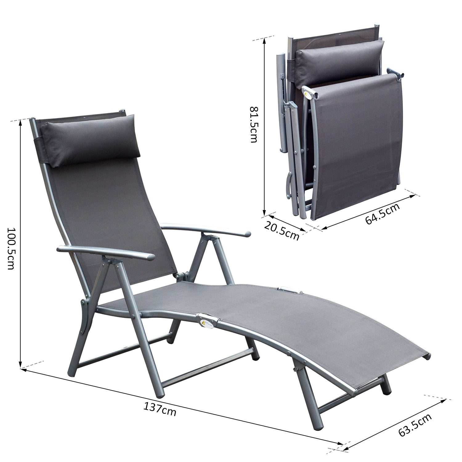 Lettino sdraio da spiaggia reclinabile regolabile richiudibile prendisole Charme