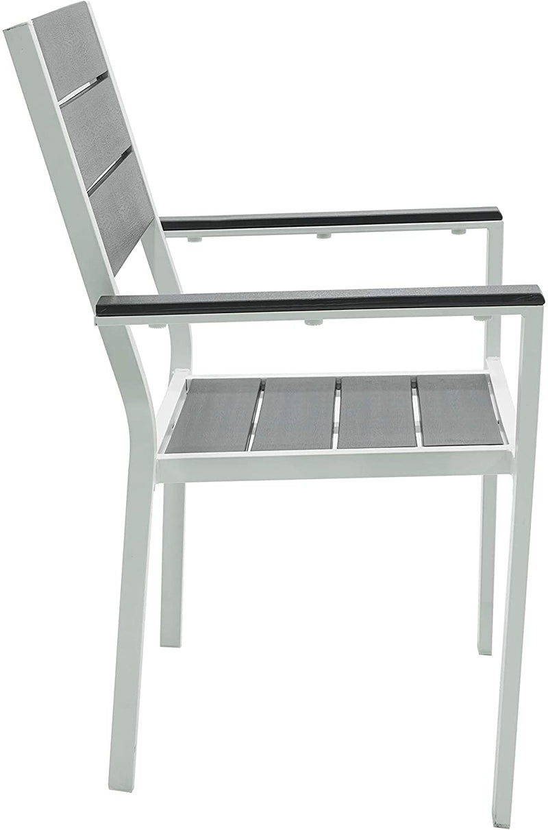 Poltrona sedia struttura in acciaio e schienale effetto legno METALWOOD 58X55Xh88 cm