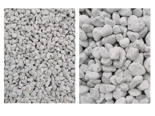 Pietre in ciottoli di marmo Confezione 25Kg.