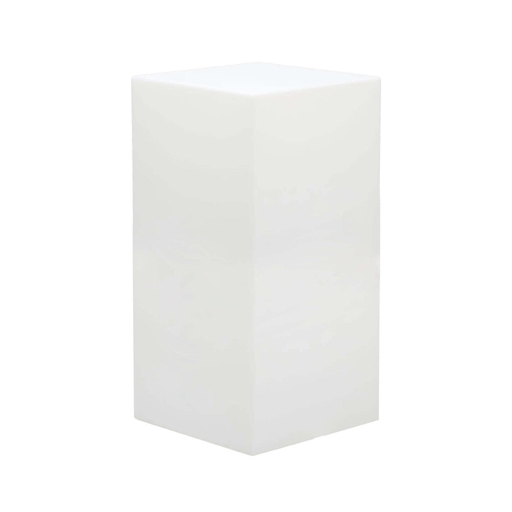 Cubo fioriera LED multicolor da esterno in poliporpilene con batteria solare ricaricabile e telecomando Happy Cube