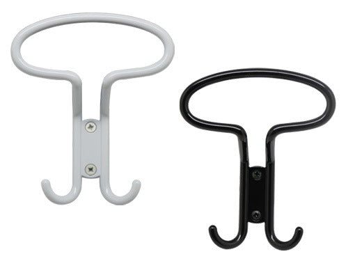 Portabiti a filo in metallo laccato bianco o nero 2 posti