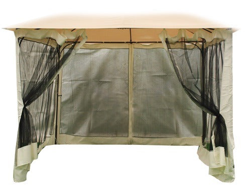 Zanzariera perimetrale di ricambio universale per gazebo 300x300cm tende con zip Garden Deluxe Collection