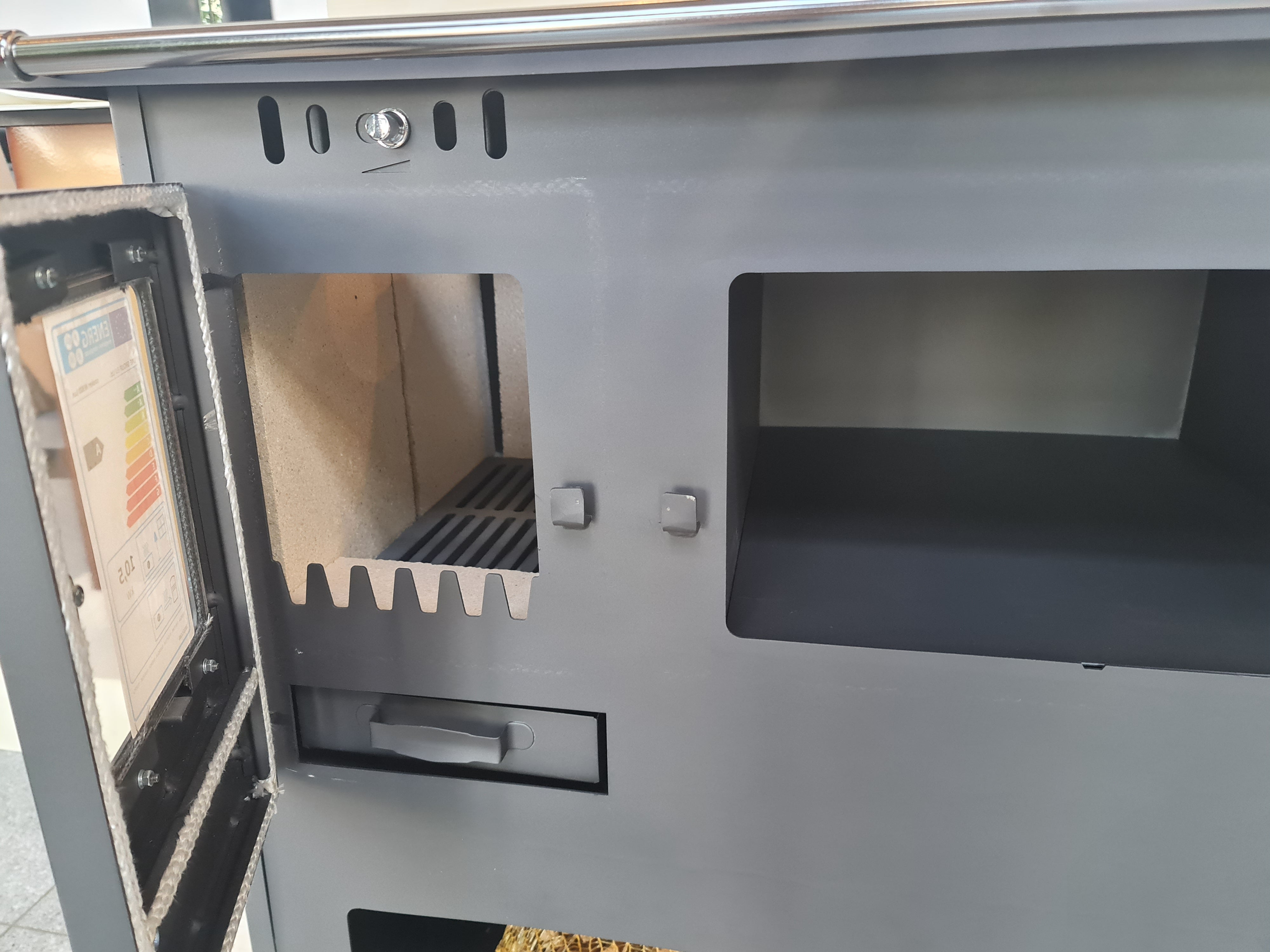 Cucina stufa a Legna con forno antracite 10.5 kw Folk Superior