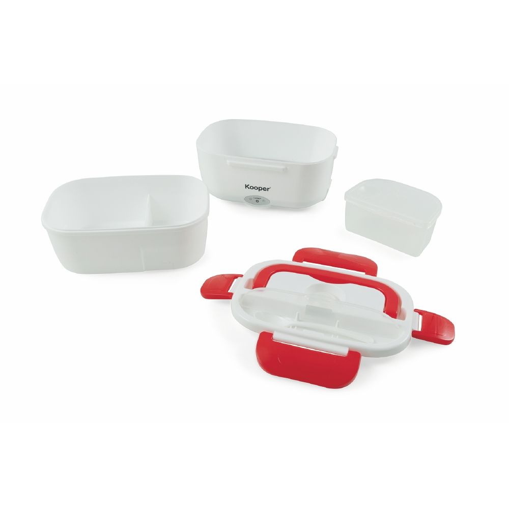 Scaldavivande elettrico, doppio scomparto,coperchio con chiusura a scatto 40W, Lunch Box