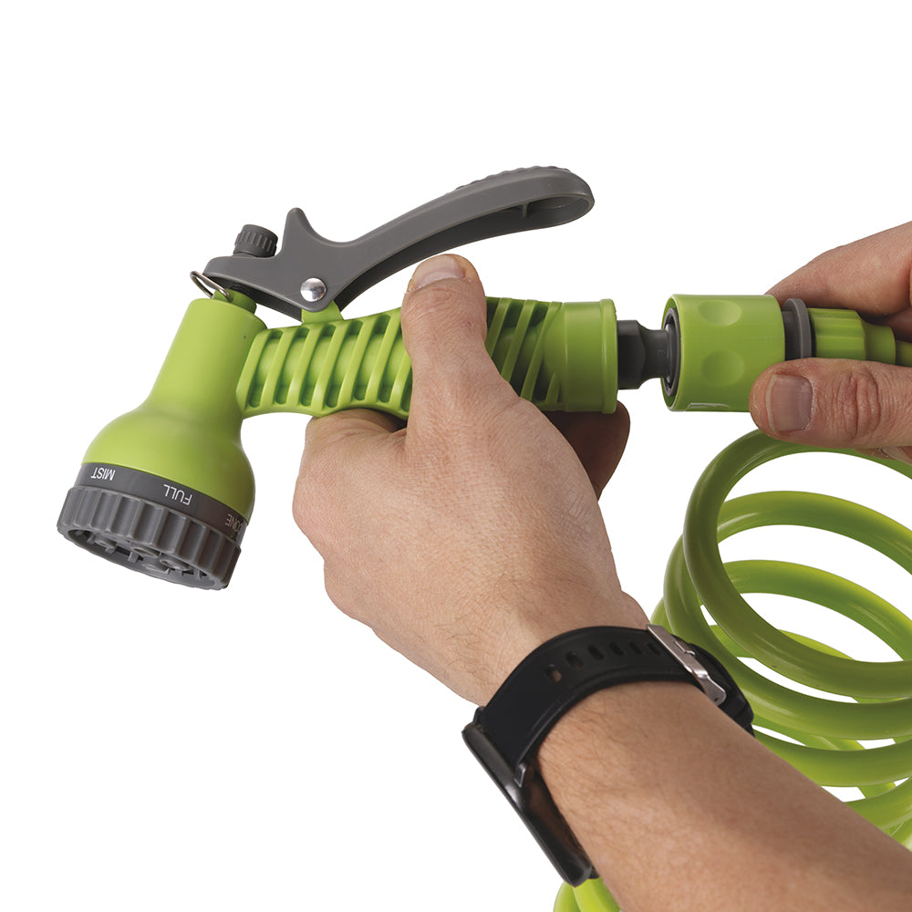 Tubo da giardino multifunzione a spirale estensibile fino a 12 m con pistola multigetto regolabile Power